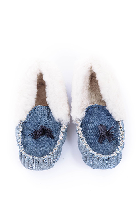 Proud Mary Denim Tassel Slipper Proud Mary Denim Tassel Slipper