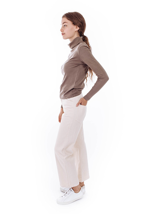 nico nico Earth Rib Turtleneck in Moon nico nico Earth Rib Turtleneck in Moon