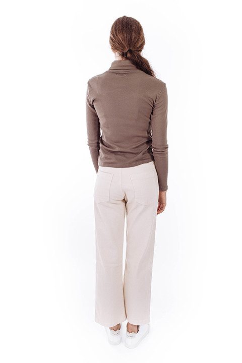 nico nico Earth Rib Turtleneck in Moon nico nico Earth Rib Turtleneck in Moon