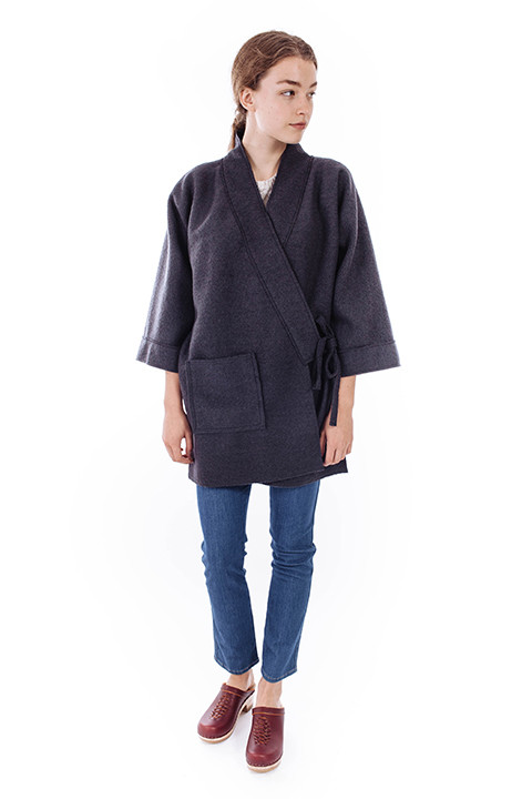 Priory Hami Jacket in Heathered Navy Priory Hami Jacket in Heathered Navy