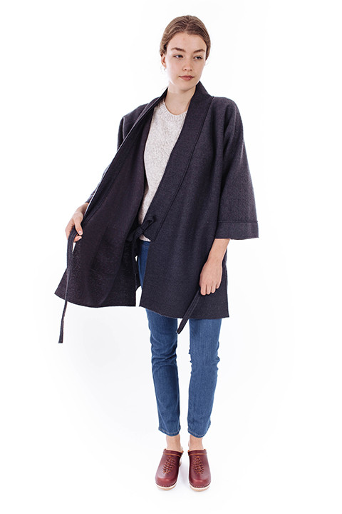 Priory Hami Jacket in Heathered Navy Priory Hami Jacket in Heathered Navy