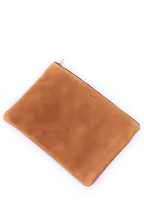 BAGGU Medium Size Flat Pouch in Saddle BAGGU Medium Size Flat Pouch in Saddle