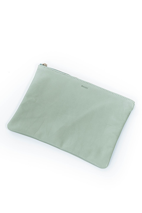 Baggu Medium Size Flat Pouch in Sea Glass Baggu Medium Size Flat Pouch in Sea Glass