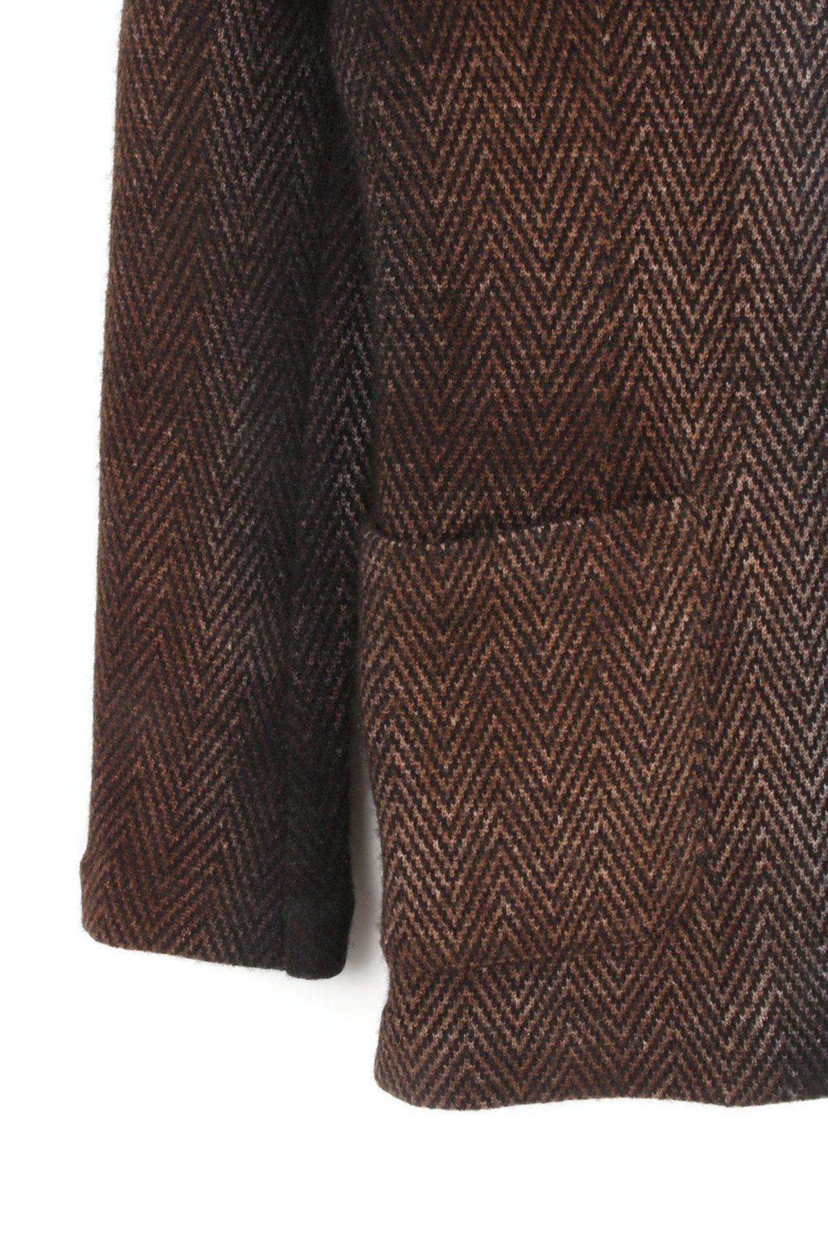 Avant Toi Houndstooth Knit Blazer - Brown - Image 2 of 2