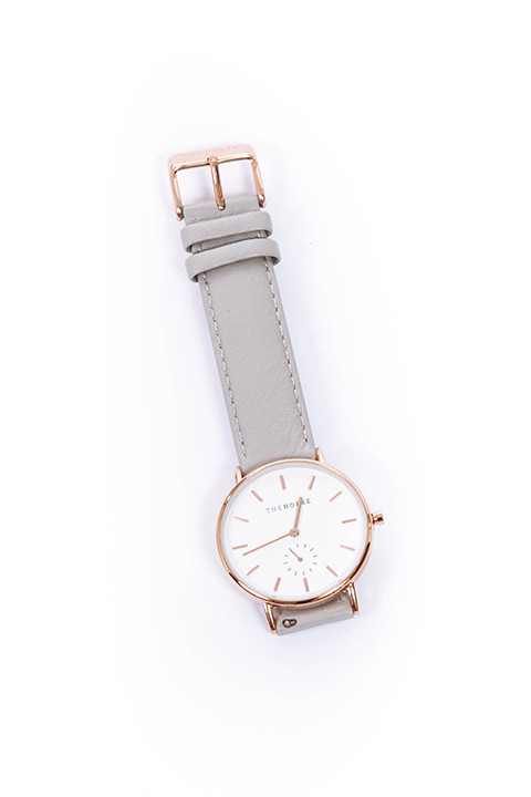 THE HORSE Rose Gold / Grey Leather Watch THE HORSE Rose Gold / Grey Leather Watch