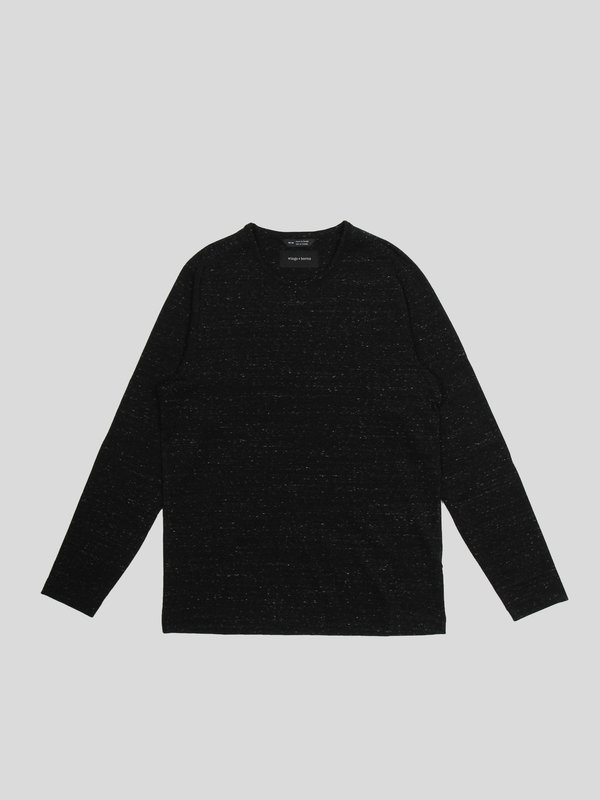 Wings+Horns Knit Signals Long Sleeve T-shirt - Static Black Wings+Horns Knit Signals Long Sleeve T-shirt - Static Black