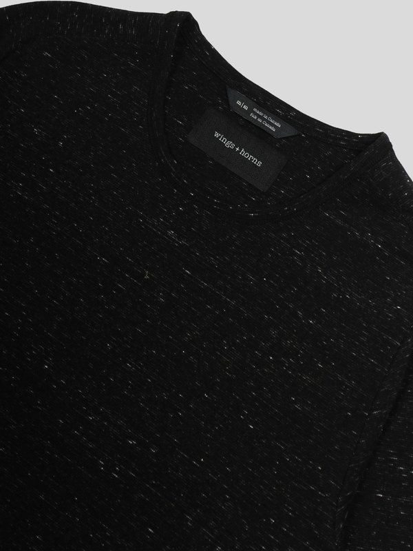 Wings+Horns Knit Signals Long Sleeve T-shirt - Static Black Wings+Horns Knit Signals Long Sleeve T-shirt - Static Black