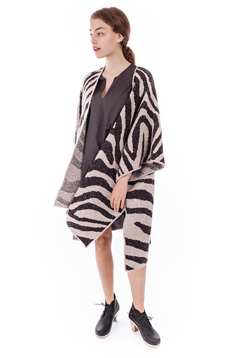 Mara Hoffman Zebra Sweater Cape Mara Hoffman Zebra Sweater Cape
