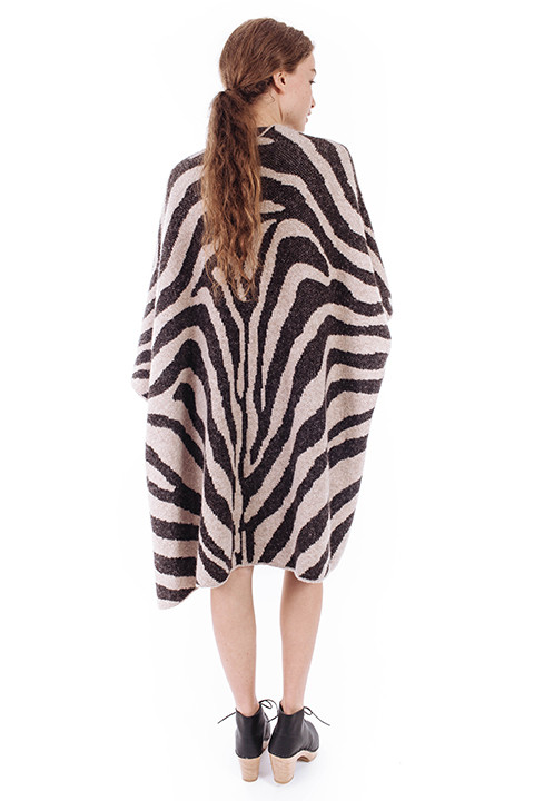 Mara Hoffman Zebra Sweater Cape Mara Hoffman Zebra Sweater Cape