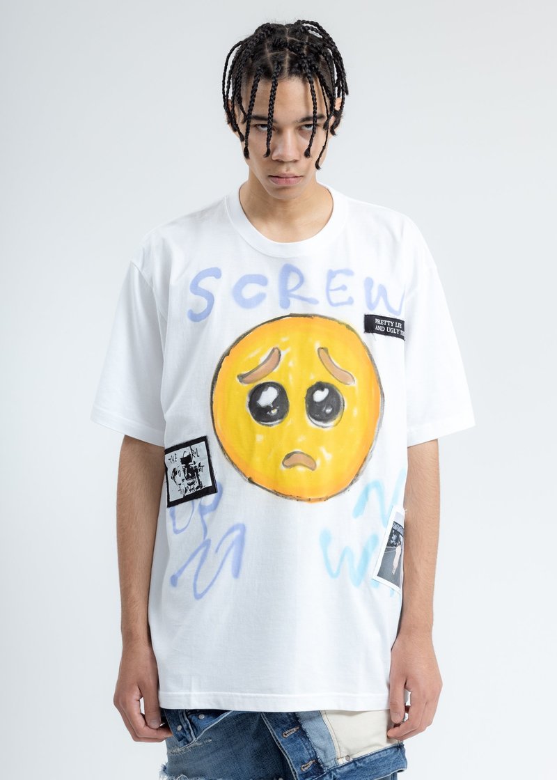 Guernika Emoji Paint T-Shirt - WHITE | Garmentory