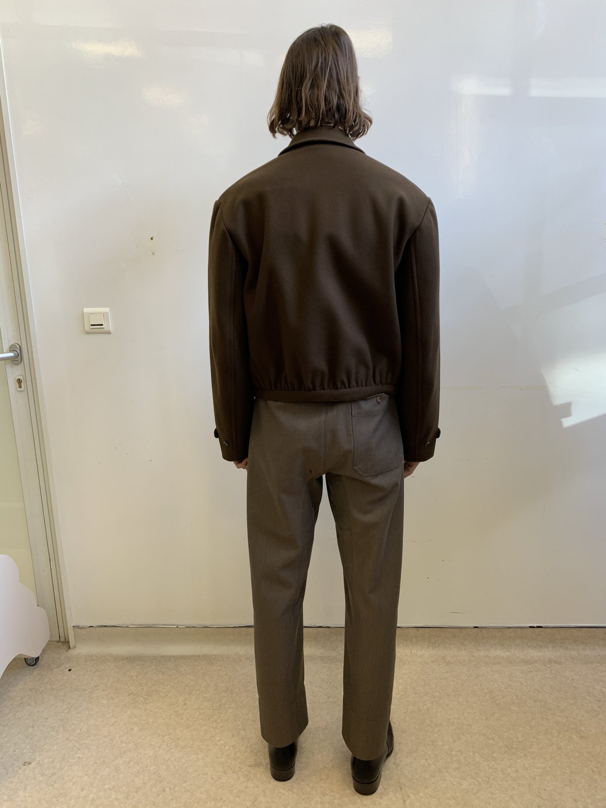 Lemaire Wool Melton Jacket Lemaire Wool Melton Jacket Brown Short