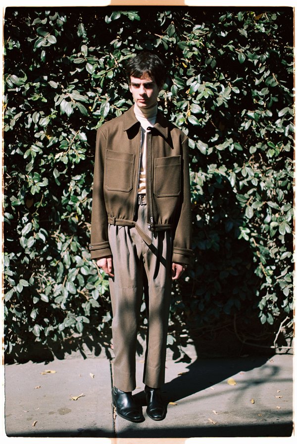 Dark Brown Wool Melton Zipped Blouson | Garmentory