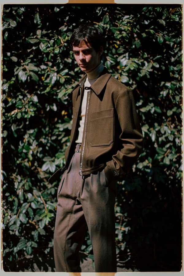 Dark Brown Wool Melton Zipped Blouson | Garmentory