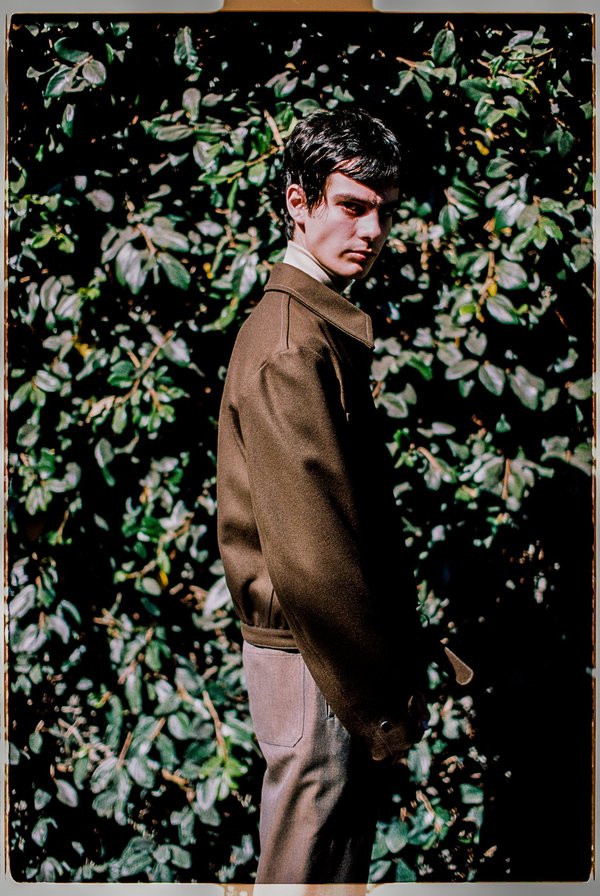 Dark Brown Wool Melton Zipped Blouson | Garmentory