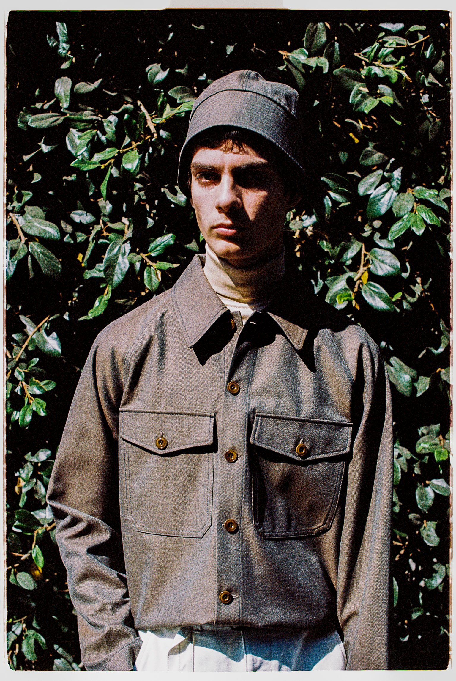 Ocre Brown Wool Button Military Blouson | Garmentory