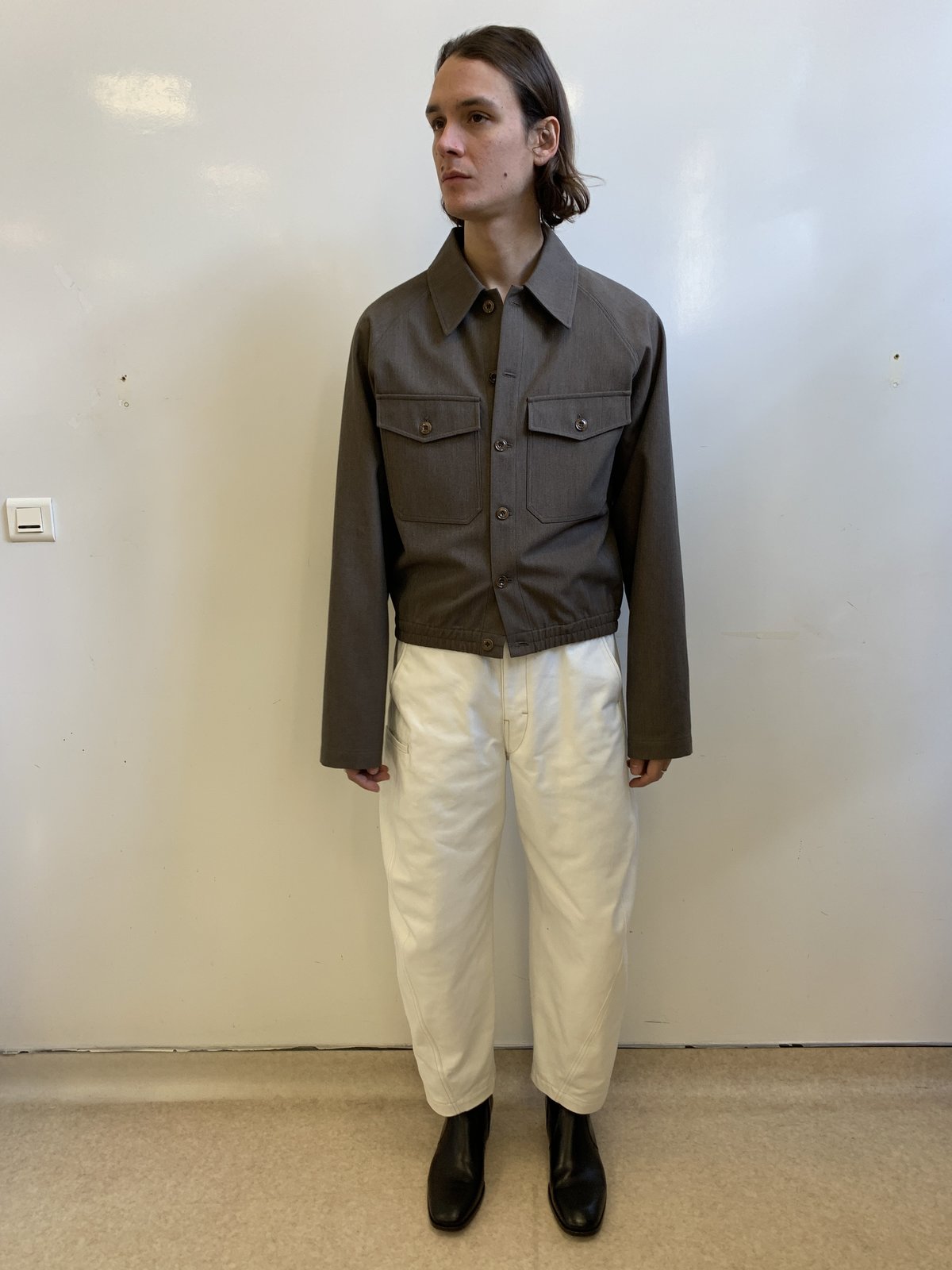 ［OHOTORO］Mannish Wool Blouson brown S OHOTORO Other Blouson Navy Mannish Wool Jacket Used | eBay