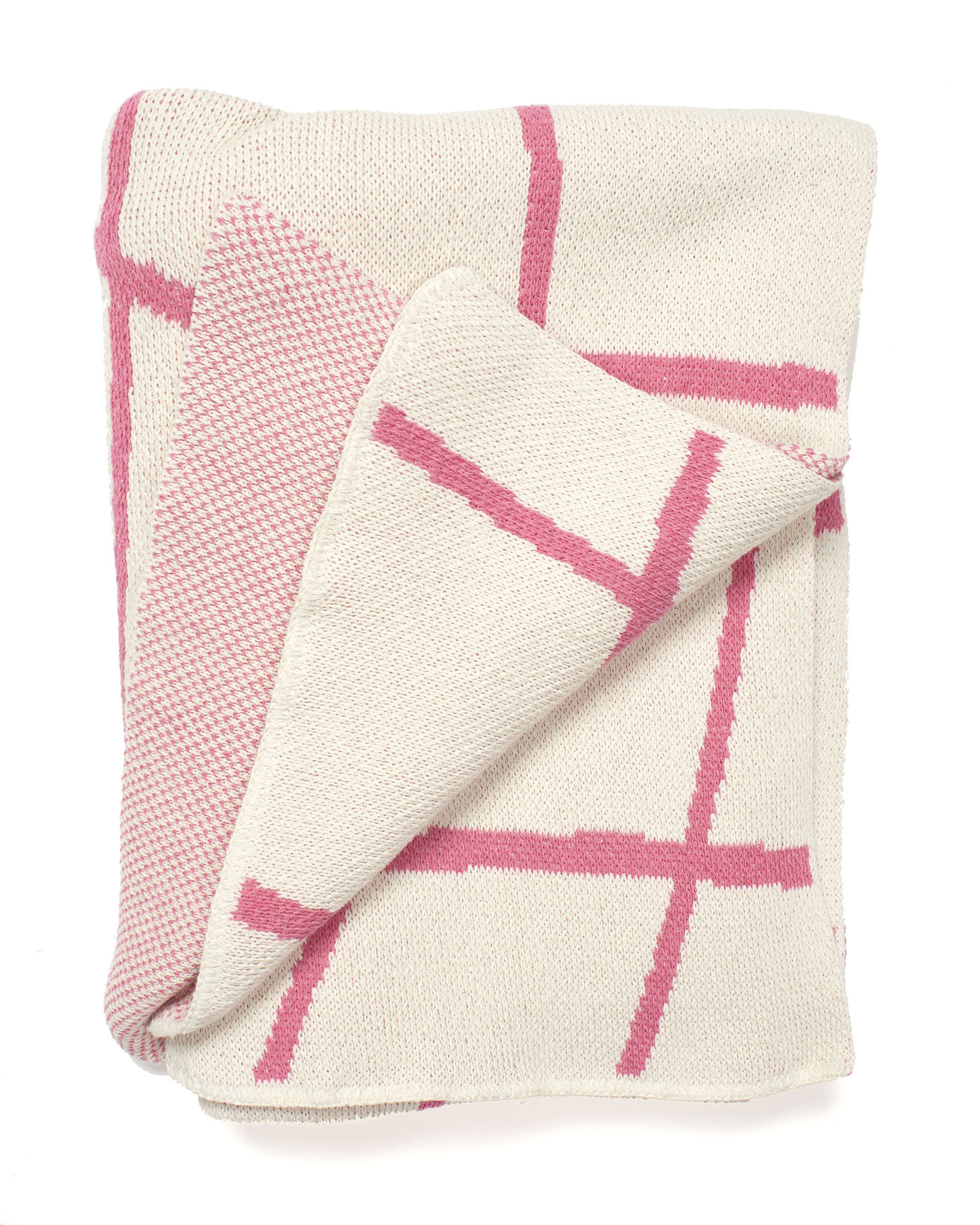 Aelfie Wavy Grid Throw Blanket pink Garmentory