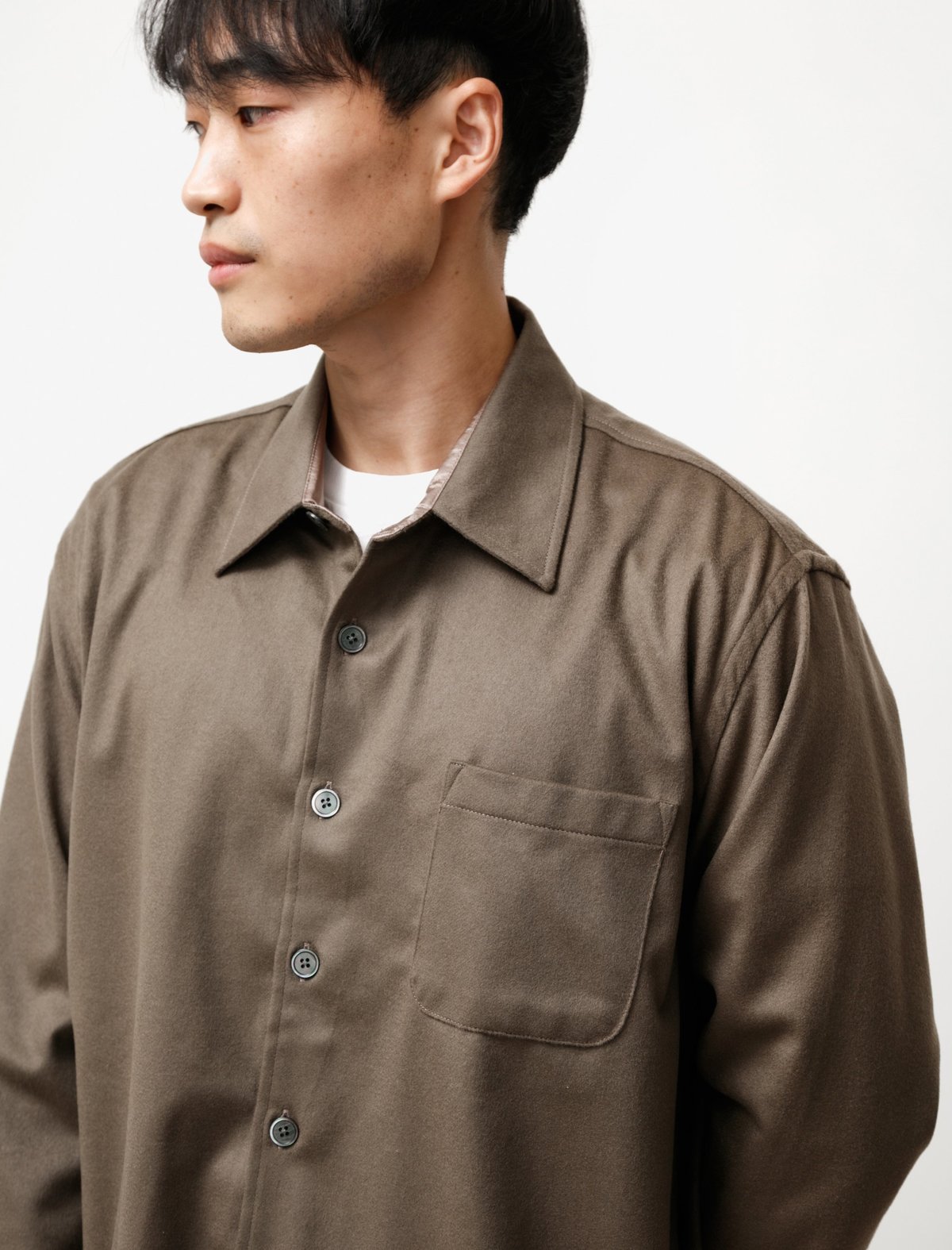 Our Legacy Above Shirt - Dark Olive Melton | Garmentory