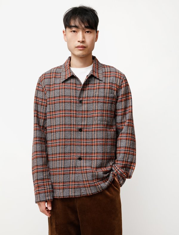 Our Legacy Box Shirt - Orange/Brown Plaid | Garmentory