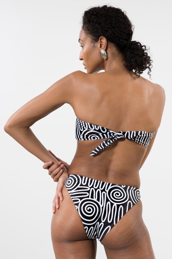 Mara Hoffman Reva Bikini Bottoms - Black/White Mara Hoffman Reva Bikini Bottoms - Black/White