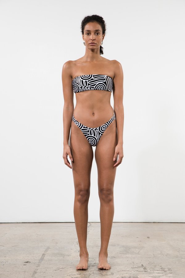 Mara Hoffman Reva Bikini Bottoms - Black/White Mara Hoffman Reva Bikini Bottoms - Black/White