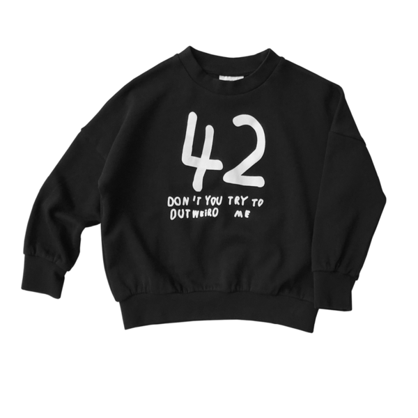 kids LITTLE MAN HAPPY Forty Two Sweater - Black kids LITTLE MAN HAPPY Forty Two Sweater - Black