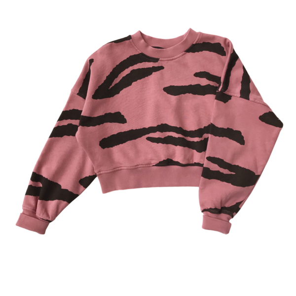 kids LITTLE MAN HAPPY Tiger Cropped Sweater | Garmentory