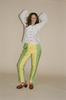100% SILK Patchwork Cigarette Pant - Sprite - Thumbnail 4