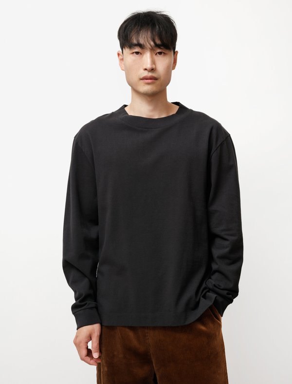 Margaret Howell MHL Wide Crew Neck - Matte Black | Garmentory