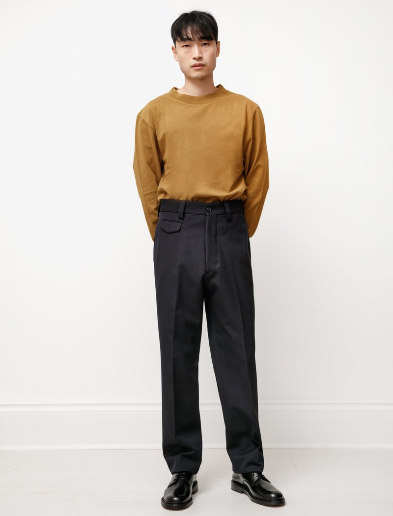 Margaret Howell Ticket Pocket Trouser Wool Cotton - Midnight
