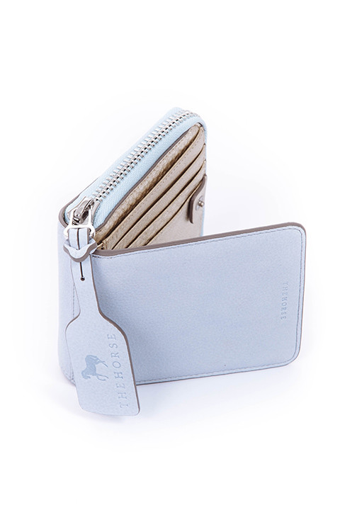 Mini Block Wallet in Blue and Metallic by The Horse Mini Block Wallet in Blue and Metallic by The Horse