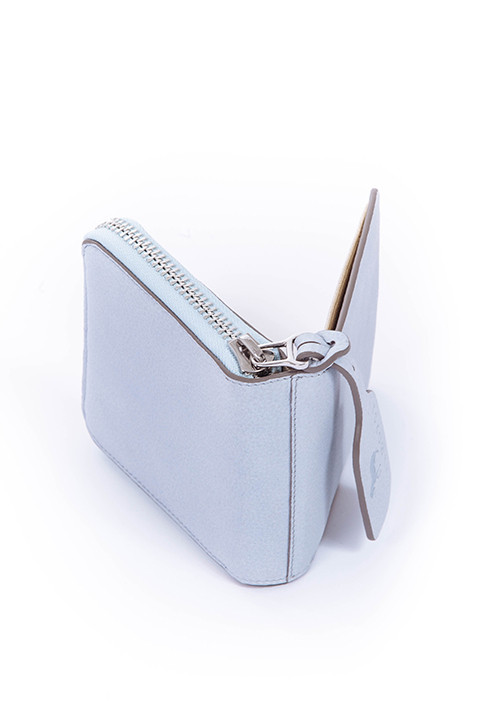 Mini Block Wallet in Blue and Metallic by The Horse Mini Block Wallet in Blue and Metallic by The Horse