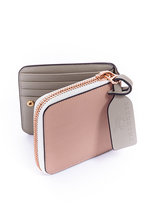 The Horse Mini Block Wallet in Blush and Pistachio The Horse Mini Block Wallet in Blush and Pistachio