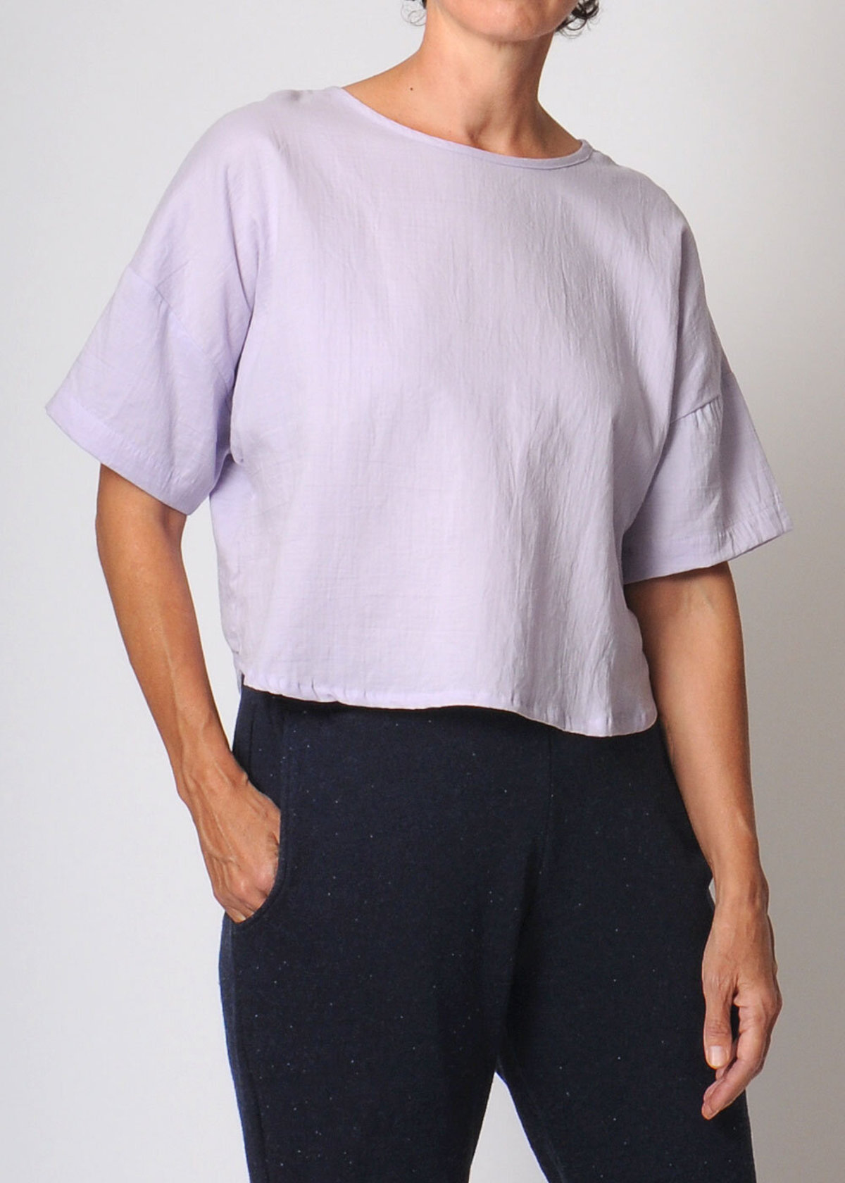 Conifer Crop Pullover Top - lavender - Image 1 of 7