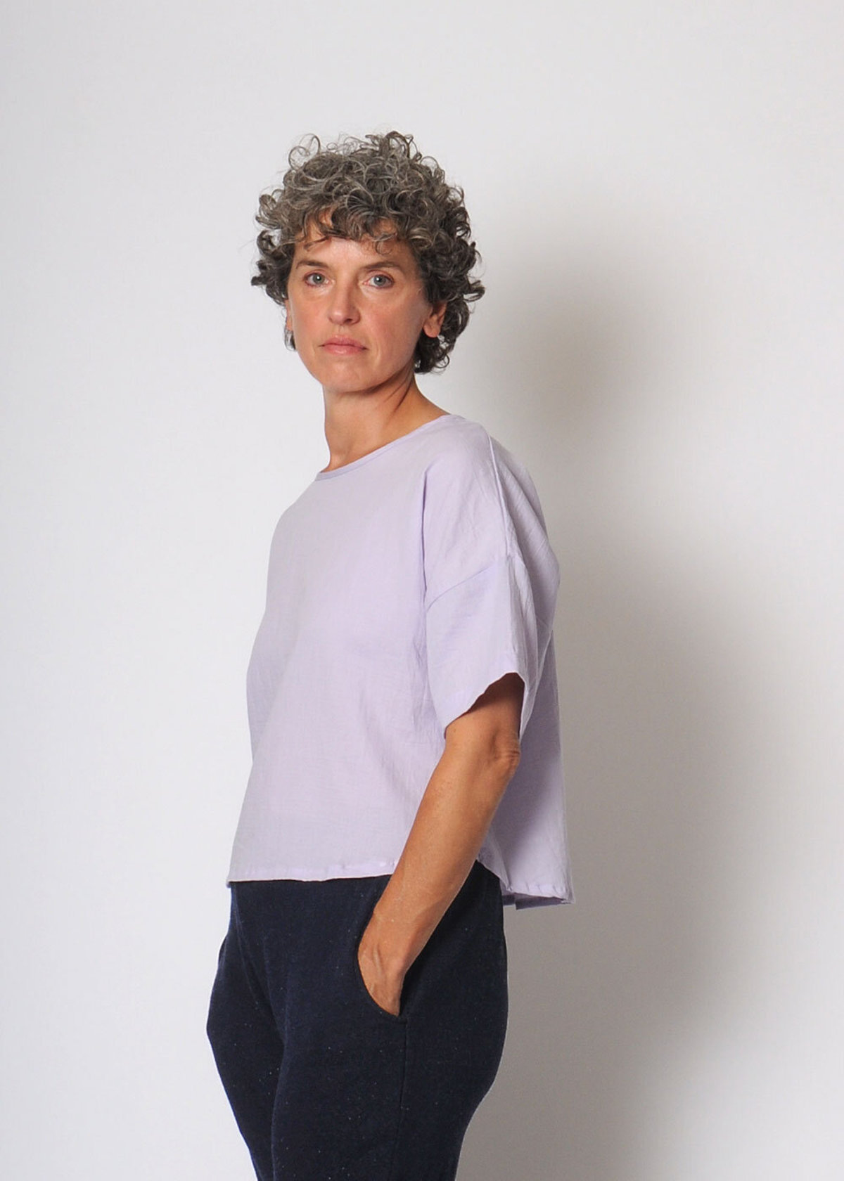 Conifer Crop Pullover Top - lavender - Image 5 of 7