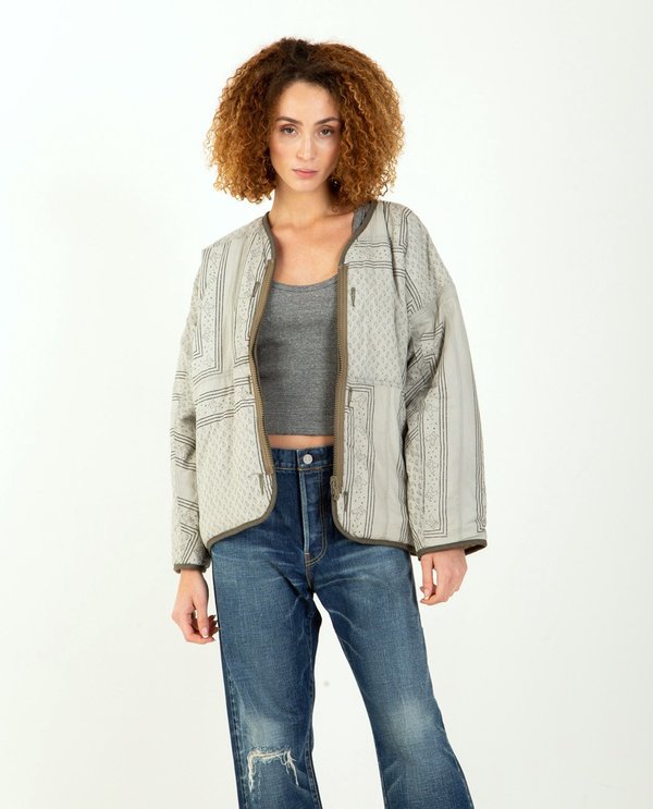 WMV VISVIM Bandana Kimono Liner Jacket - Gray | Garmentory