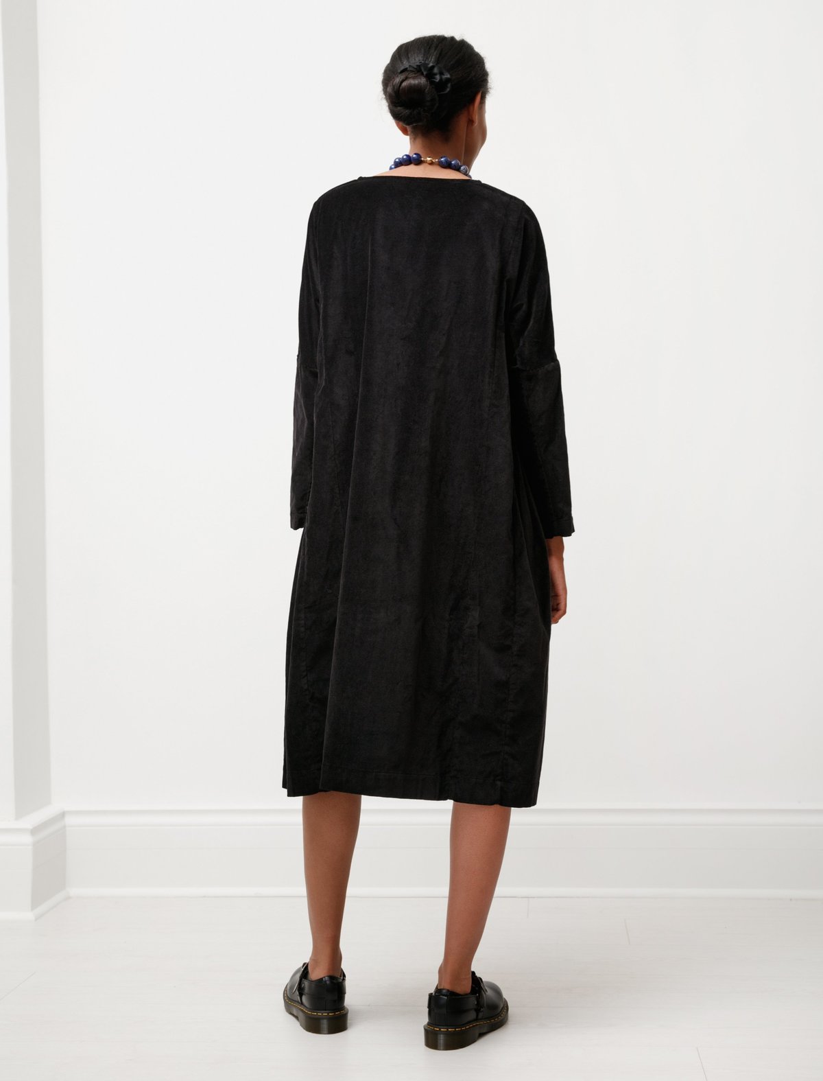 Casey Casey Womens Pyj Rouch velvet Dress - Black | Garmentory