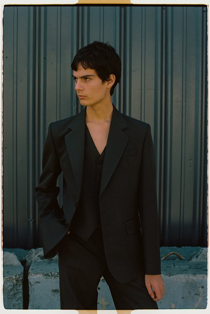 Lemaire Poly-Wool Slim-Fit Single Breasted Jacket - Dark