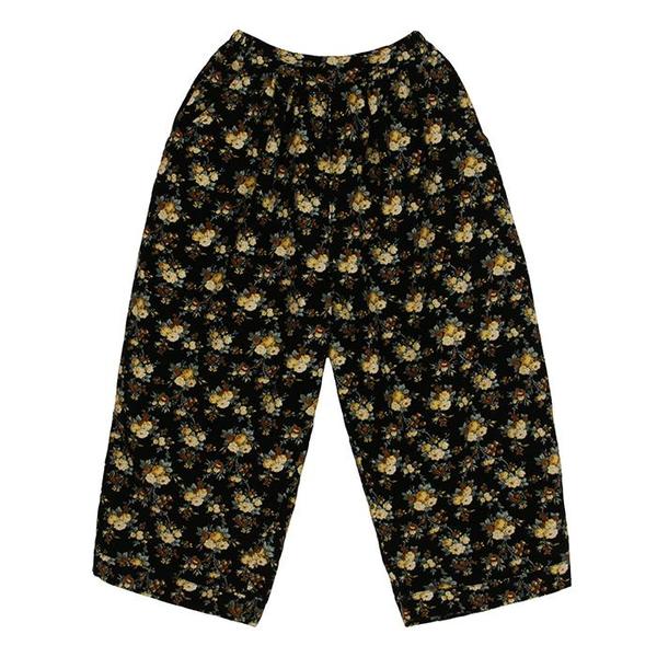 Kids Tambere Romont Corduroy Pants - Black/Floral Print Kids Tambere Romont Corduroy Pants - Black/Floral Print