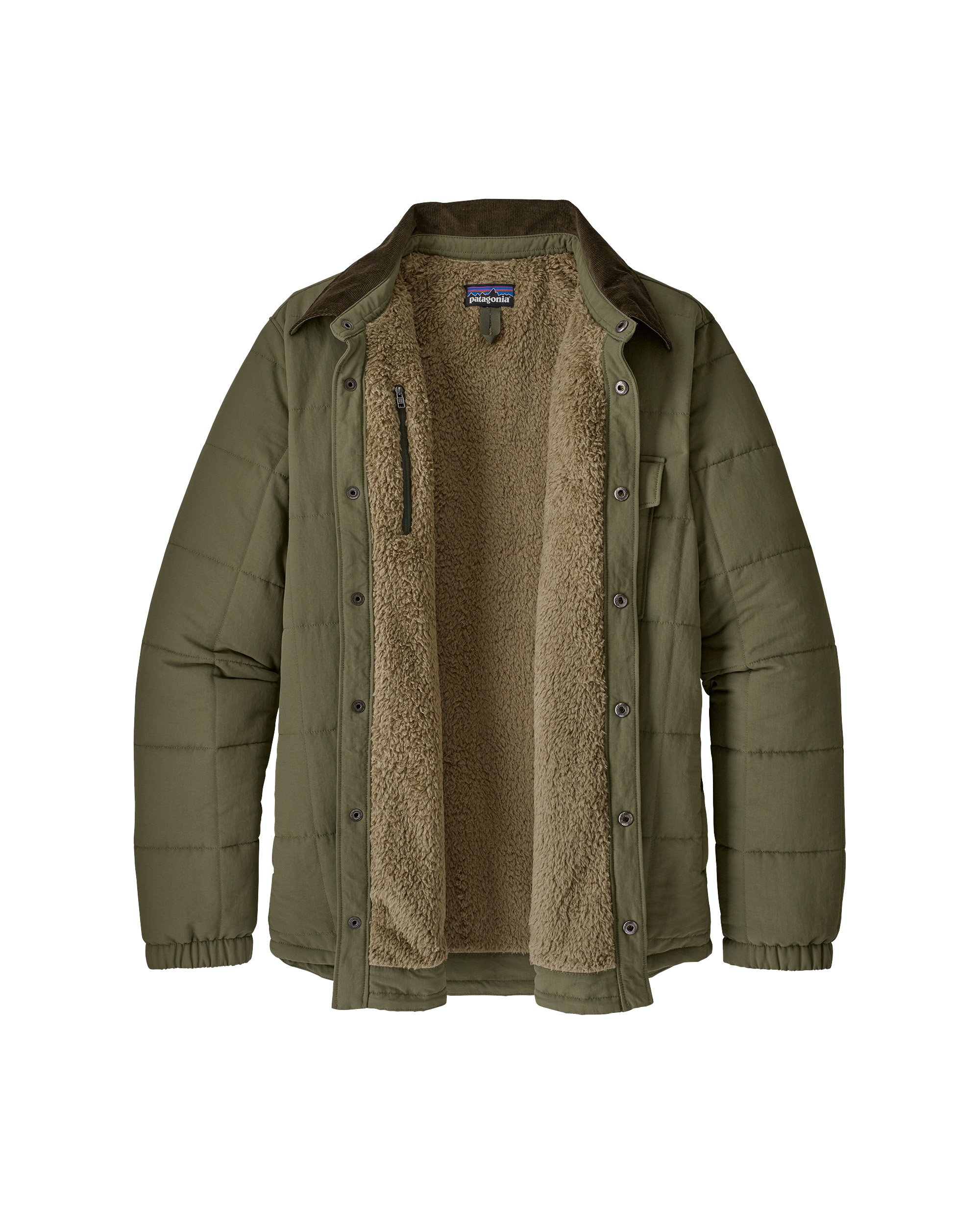 Patagonia M's Isthmus Quilted Shirt Jacket Indigo Green Garmentory