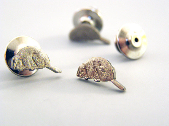 Micah Adams Nickel Beaver Pin Micah Adams Nickel Beaver Pin
