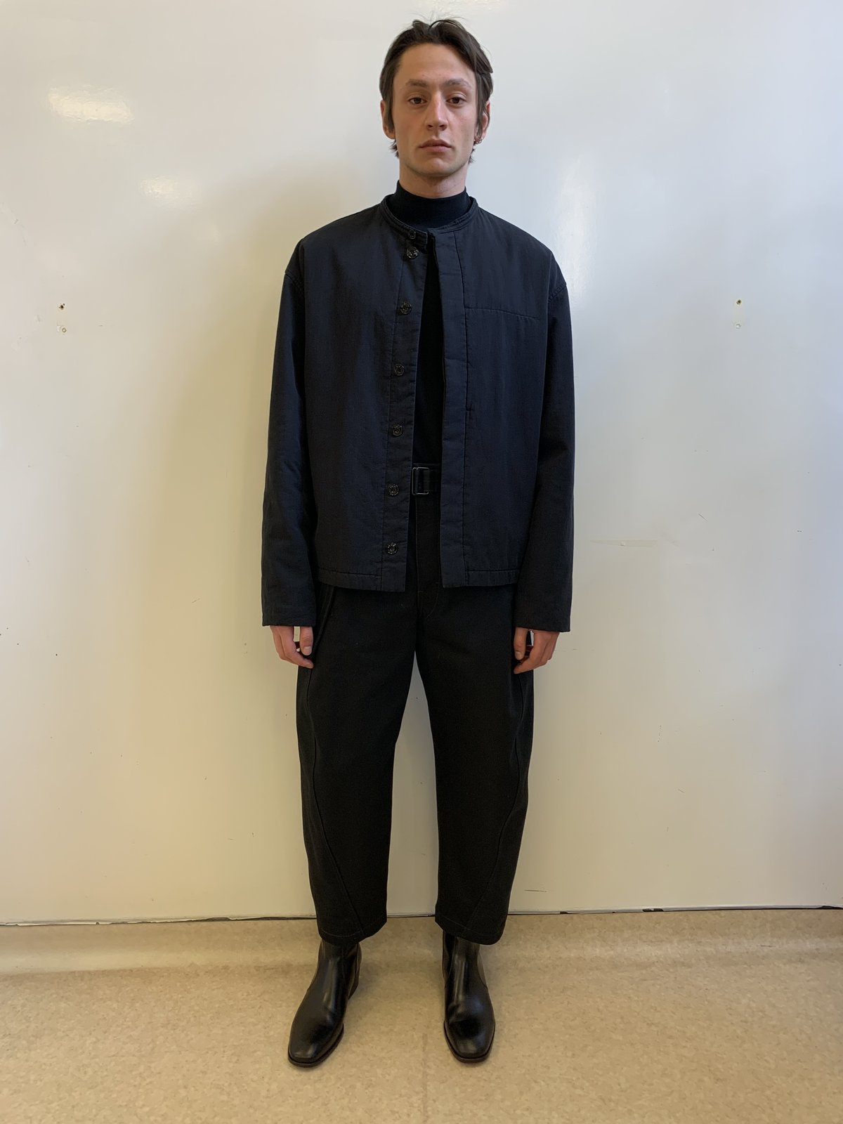 Lemaire Light Indigo Wadded Blouson - Anthracite | Garmentory