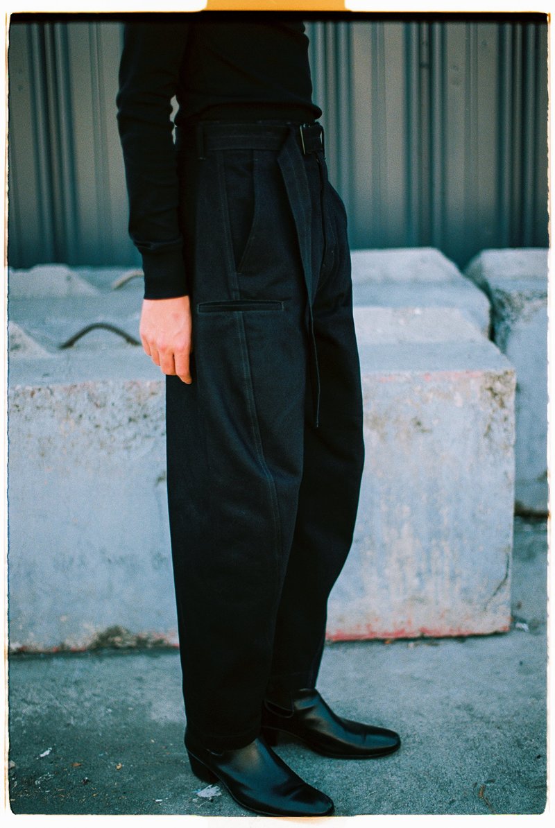 Lemaire Heavy Denim Twisted Pants - Black | Garmentory