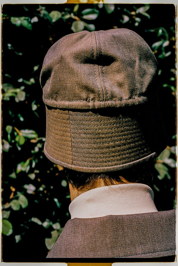 Lemaire Military Wool Navy Bucket Hat - Ocre Brown | Garmentory