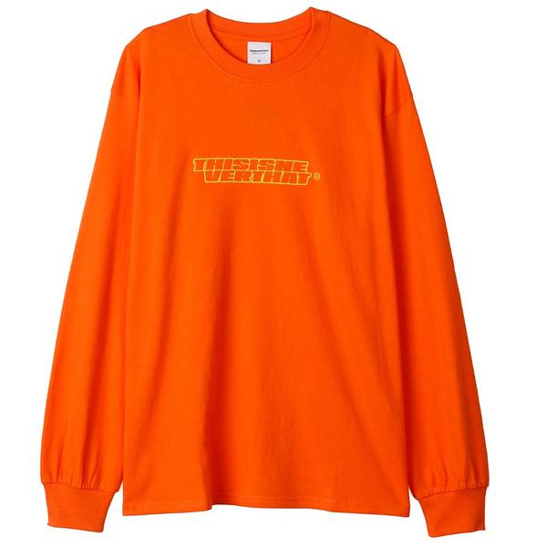 thisisneverthat BS-Logo Long Sleeve T-shirt - Orange thisisneverthat BS-Logo Long Sleeve T-shirt - Orange