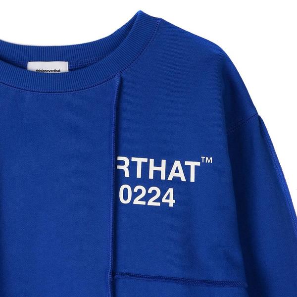 thisisneverthat CP Paneled Crewneck Sweatshirt Royal Garmentory