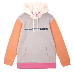 Comme Des Garçons Colour Block Logo Hoodie - Multicolour | Garmentory
