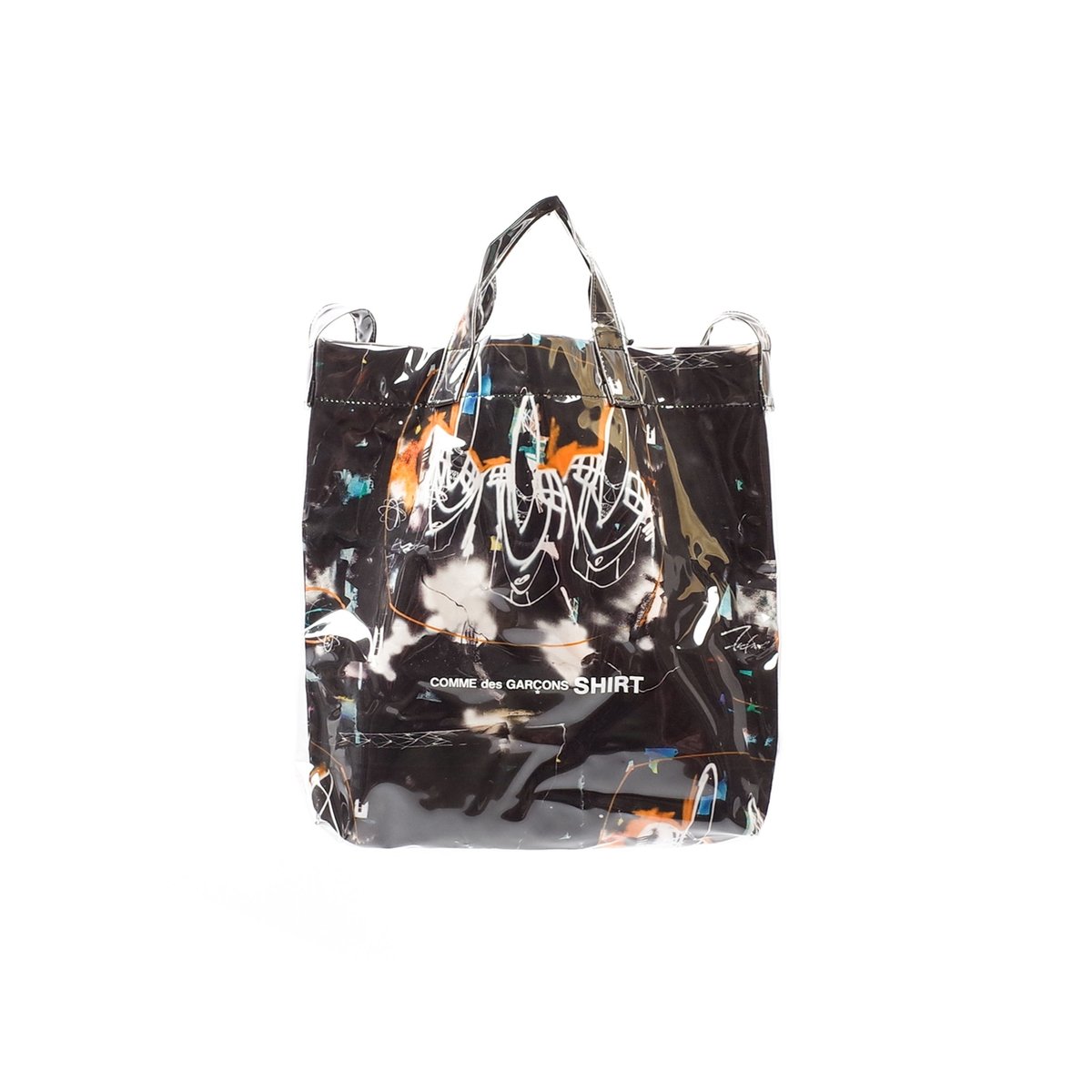 Comme des Garçons FUTURA PRINT TOTE BAG - BLACK | Garmentory