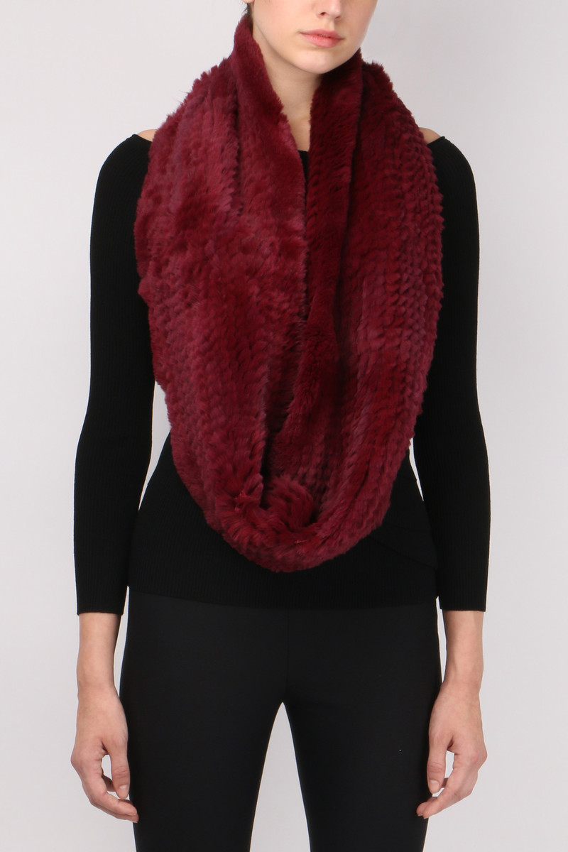 Jocelyn Fur Sheared Rabbit Infinity Scarf Garmentory