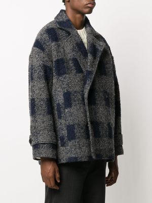ジャケット・アウター HENRIK VIBSKOV 22AW COAT / BLUE CHECK Henrik Vibskov Plumber Jacket - Blueberry Shake | Garmentory